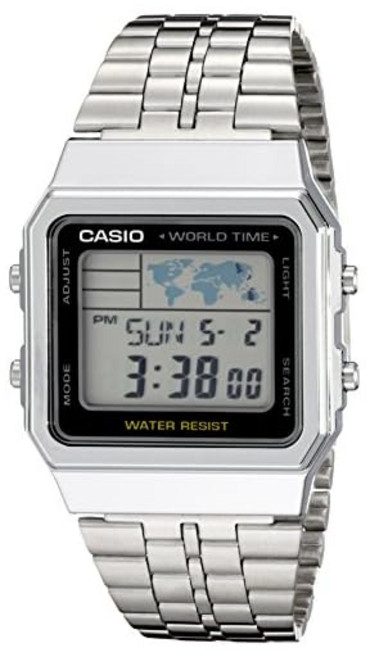 Casio Men's Classic A500WA1 Silver StainlessSteel Quartz Dress Watch