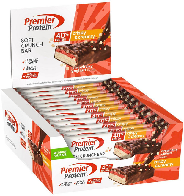 프리미어 프로틴40 3종 12입 x 2팩 저당 저탄수 고단백질바, 딸기요거트, 12입 2팩