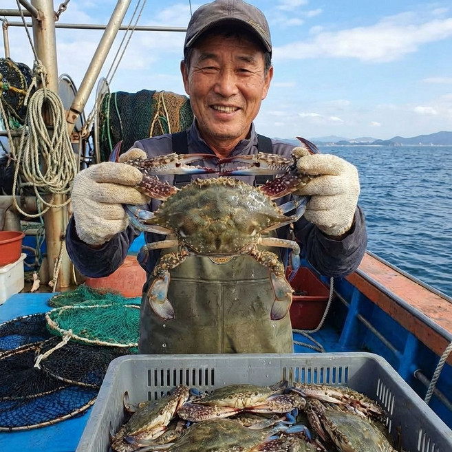 [26년 봄 첫수확 암꽃게] 인천수협 활 봄 암꽃게, 1개, 소 1kg (4~6미)