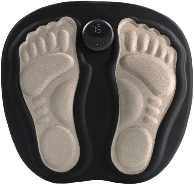 [TTP INC] 뭉친근육 이완 수축 마사지/EMS 저주파 펄스기술 발마사지기/풋조아 무선 저주파 마사지패드/하루 15분 하체관리 디바이스, 블랙&그레이, 발마사지기 풋조아