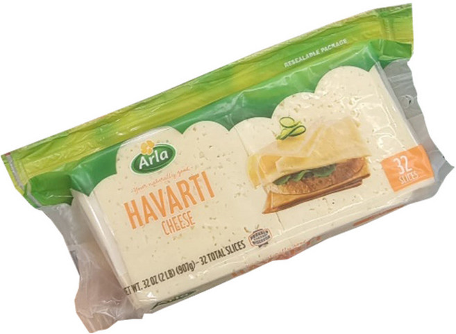 코스트코 ARLA 알라 하바티 슬라이스 치즈 907g (미국) 32 SLICES, 1개