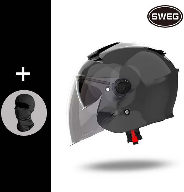 스웨그RS10 바이크이즈 가벼운 오픈페이스 오토바이헬멧 초경량1050g, 그레이(시멘트)