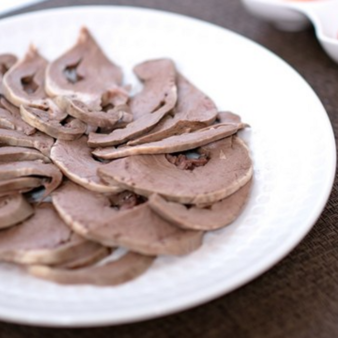 [고메팜스] 돼지 부속 내장 돼지염통 모둠 순대 고기 모듬 삶은 부속물, 1개, 250g