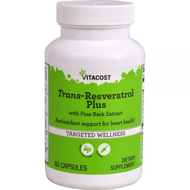 Vitacost Trans-Resveratrol Plus -- 60 Vegetarian Capsules, Vitacost Trans-Resveratrol Plu, 1개 - 쿠팡