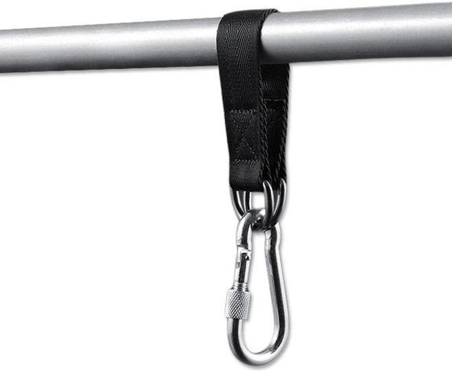 기어투무브 헬스 카라비너 철봉 턱걸이 샌드백 스트랩 고리, 1개, 블랙