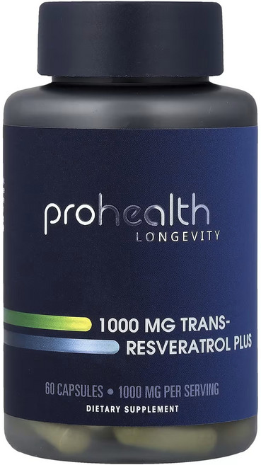 프로헬스 트랜스 레스베라트롤 플러스 1000mg 60캡슐 (캡슐당 500mg) 퀘르세틴, 60정, 1개