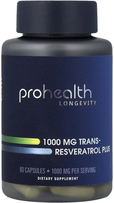 프로헬스 트랜스 레스베라트롤 플러스 1000mg 60캡슐 (캡슐당 500mg) 퀘르세틴, 60정, 1개 - 쿠팡