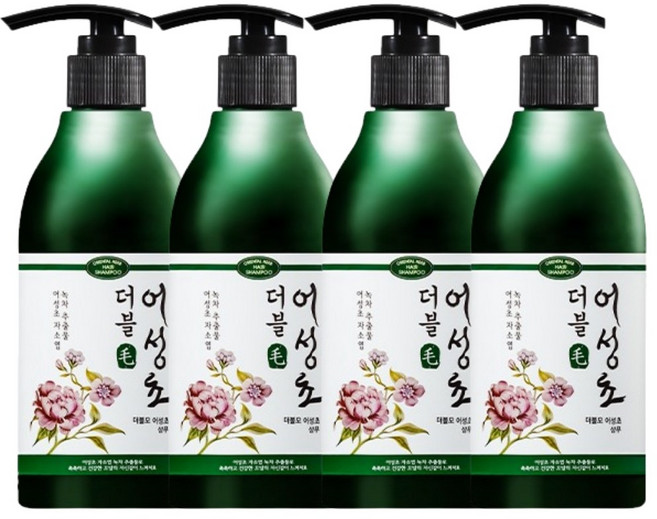 더블모 초특가 어성초 샴푸 기능성샴푸, 300ml, 4개