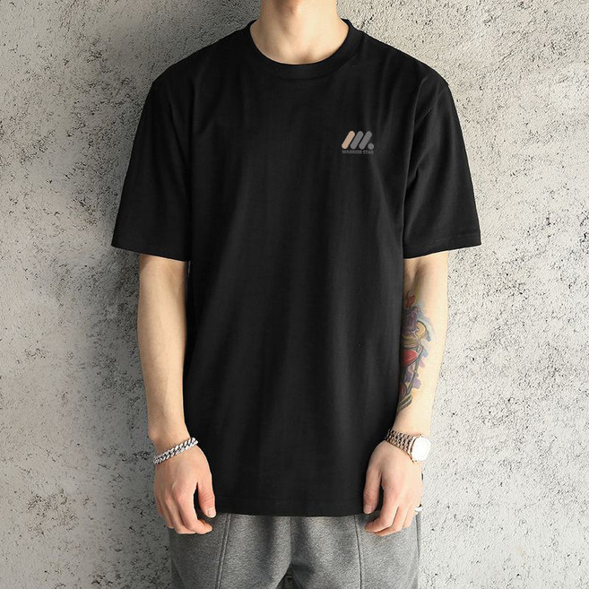 ANYOU 남성반팔티 레저 라운드넥 헐렁헐렁하다 패션