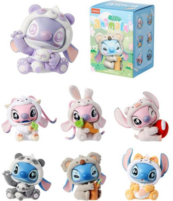 11741592 봉제 인형 수집 애착 선물 귀여운 미니소 디즈니 릴로 스티치 블라인드 박스 동물 파티 시리즈 피규어 가능한 비닐 플러시 모델 서프라이즈 랜덤 디자인 미스터리 홈, 11741592 봉제 인형 수집 애착 선물 귀여운 미니