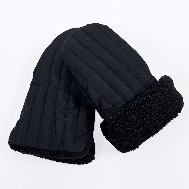 유모차 장갑 핸드머프 방한장갑 핸드워머 손잡이커버, 1세트, 블랙