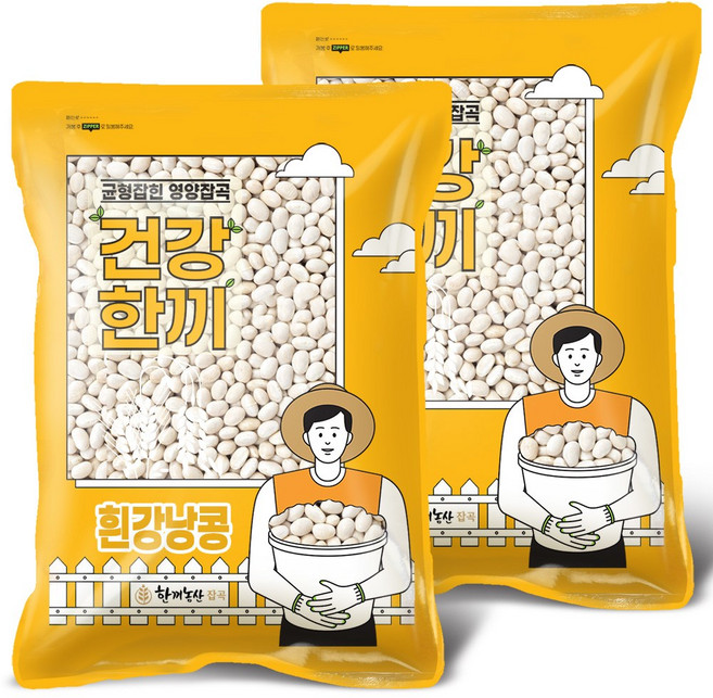 한끼농산 흰강낭콩, 2kg, 2개