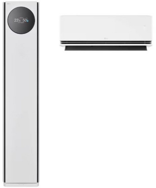 LG전자 휘센 오브제컬렉션 타워I 멀티형 에어컨 2in1 FQ18GN9HE2 18평+6평 (58.5+18.7m2) 전국 기본설치 포함, 매립배관형