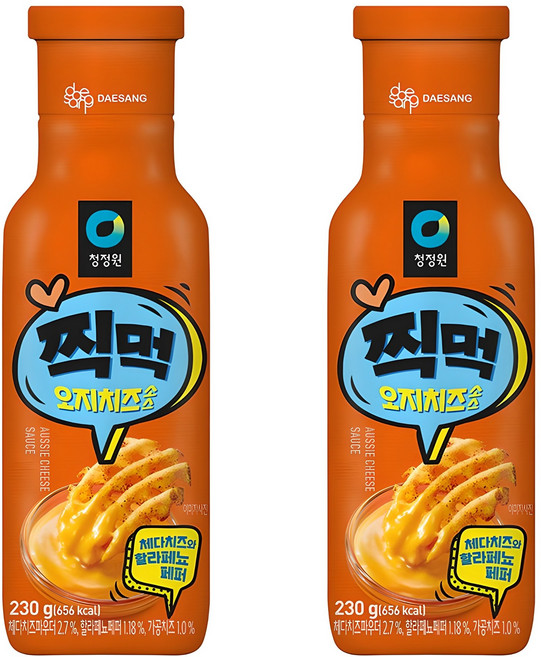 청정원 찍먹 오지치즈소스, 230g, 2개