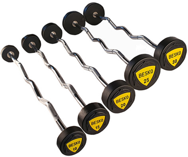 베스코 우레탄 TPU 헬스장 바벨 일자바 컬바 이지바 10~30kg, 컬바 20kg, 1개