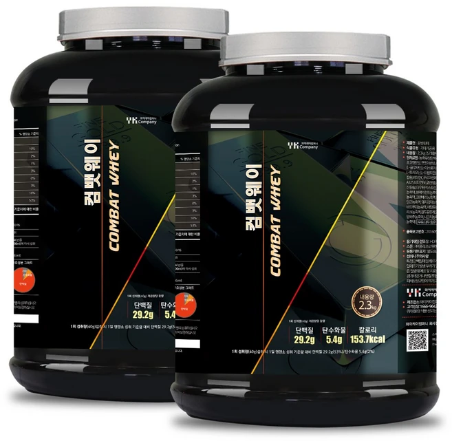 [보틀증정] 헬스 단백질 보충제 컴뱃 웨이 2.3kg x 2통 COMBAT WHEY 복합 프로틴 파우더 쉐이크, 2개 - 쿠팡