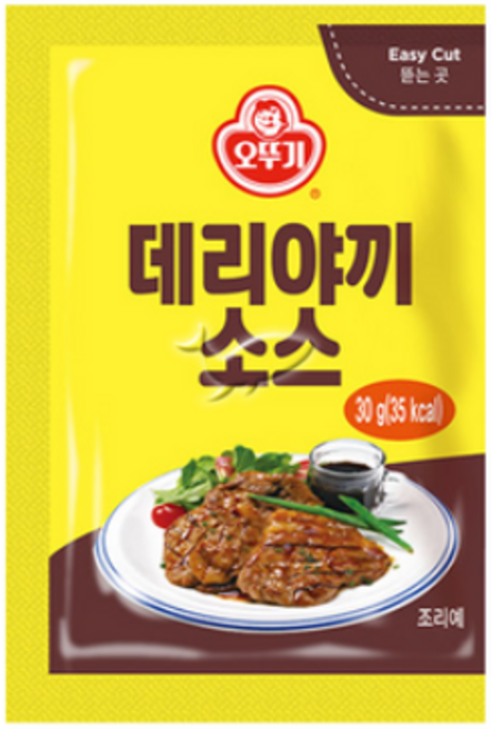 에이치에이유통 오뚜기 일회용 데리야끼소스 30g BOX (200개) 돈까스 소스 업소용 파우치, 200개