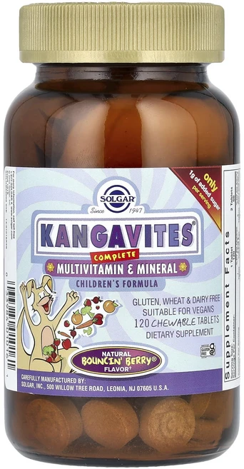 솔가 Kangavites 멀티비타민 및 미네랄 포뮬러 톡톡 튀는 베리 츄어블 120정, 6개 - 쿠팡