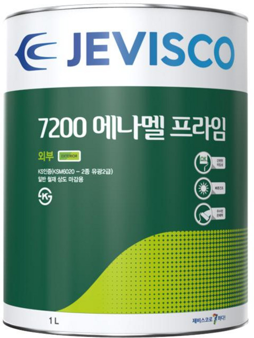 제비스코 에나멜 프라임 유광 페인트 보트 선박 갑판 상부 유성, 녹색1L(819-2608), 1개, 1L