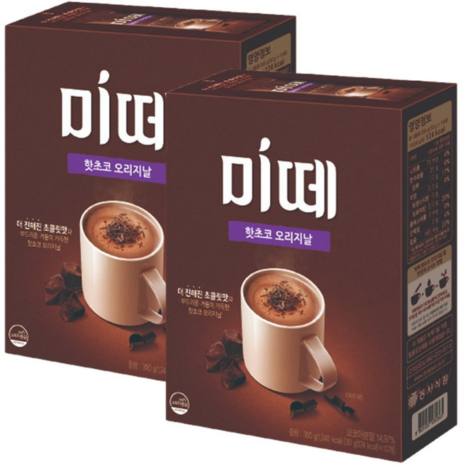 미떼 핫초코 오리지날 10T x2개, 30g, 2개, 10개입