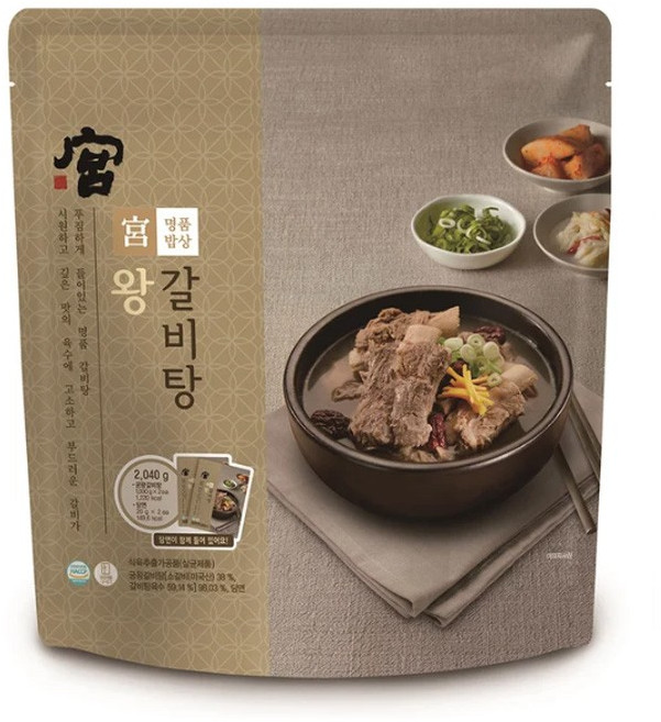 궁 왕갈비탕 2040g(냉동) 당면포함, 2.04g, 1개