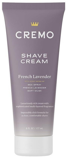 Cremo 프렌치 라벤더 모이스처라이징 쉐이빙 크림 블리스 177ml(6액량 온스) 356094, French Lavender