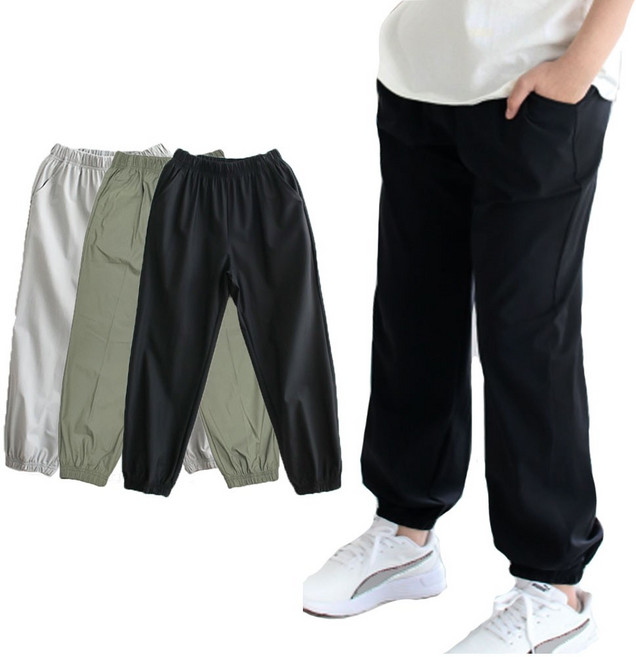 주니플로우 여름 주니어 고탄력 아이스 조거바지 초등학생 중학생 냉감 냉장고바지 남아 남학생 의류 옷 빅사이즈