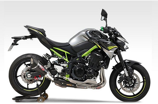 가와사키 2022 Z900 ABS 튜닝 요시무라 슬립온 머플러 R11 카본 20-23년, Titan Blue - 티탄 블루, 1개