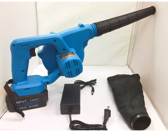 富格 21V 鋰電 無線大功率鼓風機 兩用吹吸功能 小型充電式吹灰機, 1個, 吹風機 紅 單主機+配件(不含電池充電器