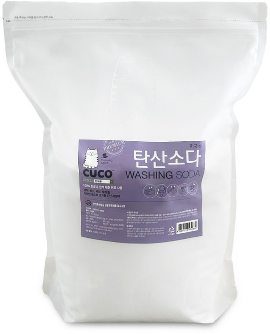 한내음 CUCO 탄산소다 프리미엄 미국산 워싱소다 빨래냄새 제거, 5kg, 1개