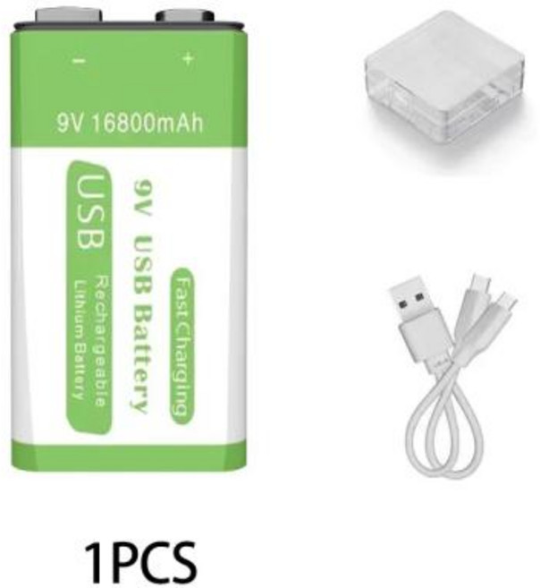 LIKEKALA 9V 배터리 16800mAh 리튬 이온 충전식 배터리 Type-C 배터리 9v 멀티 미터 마이크 장난감 원격 제어 KTV 사용, 5)9V, 1PCS