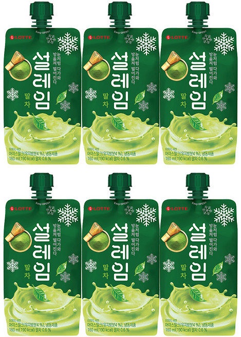 설레임 말차, 6개, 160ml