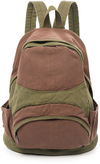 그립 빈티지 투톤 비비드컬러 캔버스 백팩