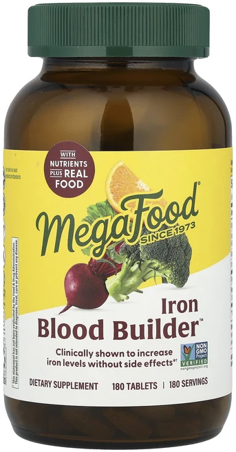 MegaFood 블러드빌더 180정, One Color, 1개 - 쿠팡