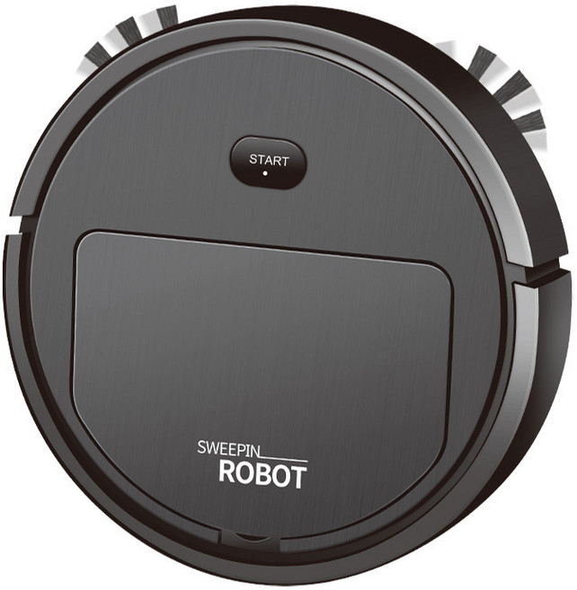 레몬 USB 충전 로봇청소기 청소 물걸레 겸용 3in1 자동 청소, 블랙, K235