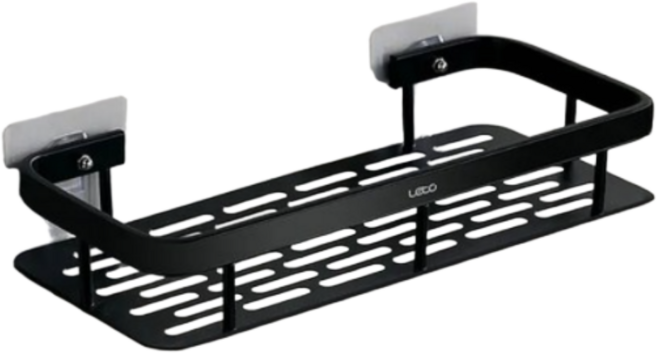 레토 무타공 알루미늄 욕실선반 일자형, ALL BK(블랙), 1개