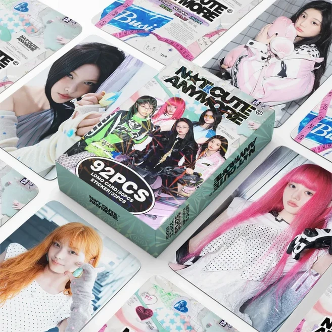 호환 55개 세트 / 92개 세트 ILLIT 메모리 포레스트 서라운딩 인사 카드 스타 스티커 양면 LOMO 카드, 02 ILLIT 406