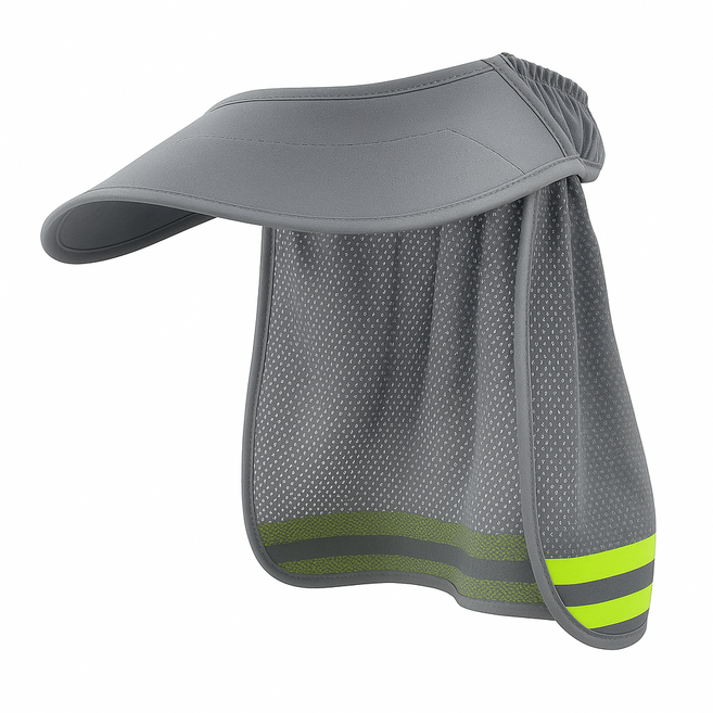 아띠꼴로 용광로 날씨 필수템 안전모 햇빛가리개 썬캡 그늘막 모자, 형광그레이, 2개