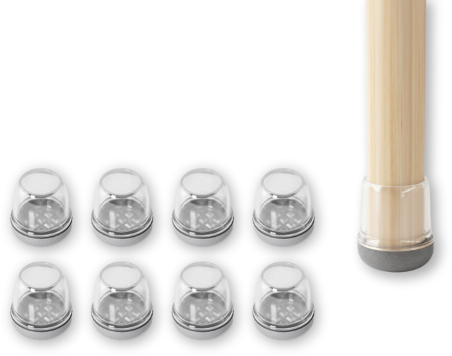 살림결 먼지없는 소음방지 의자 발커버, 8개, 그레이