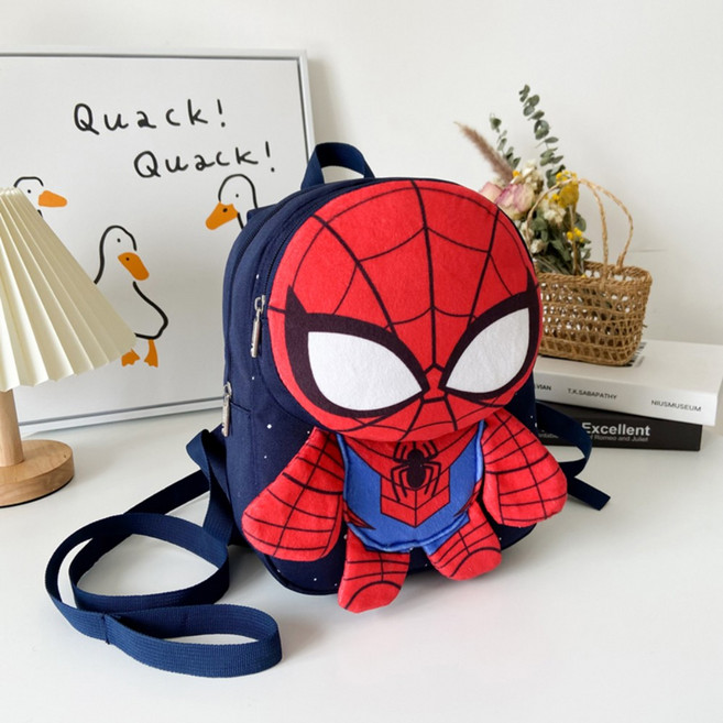 마블 캐릭터 스파이더맨 어린이 인형 가방 유치원 남자 아이 소풍 패션 미니 백팩 선물