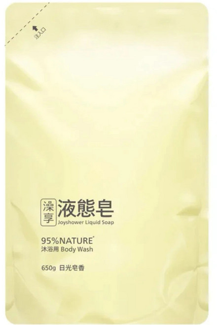 95%NATURE 沐浴露 650g 日光皂香, 1個