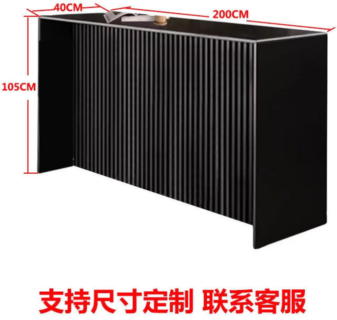 輕奢鐵藝陽台家用水吧檯靠墻長條島台酒吧桌工作台高腳桌, 1個