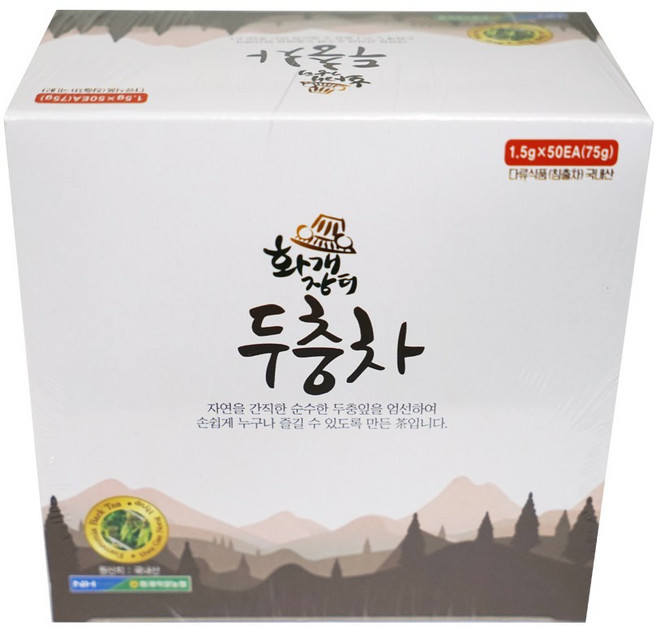 자연미가 화개장터 두충차 50티백(75g), 2박스, 50개입, 75g