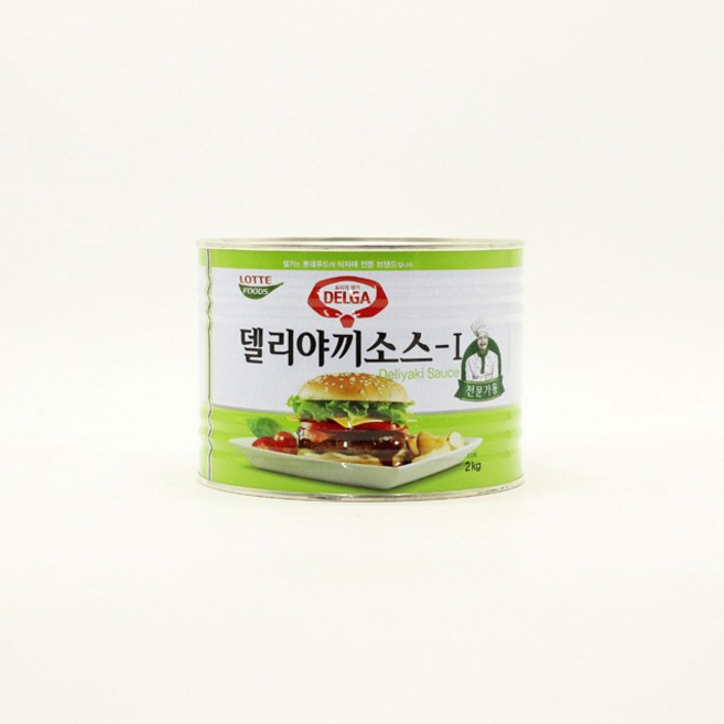 2KG 대용량 데리야끼소스 대리야끼쏘스 야키 염통 양념장 닭꼬치 타꼬야끼 업소용 벌크 통조림 캔 액상, 1개