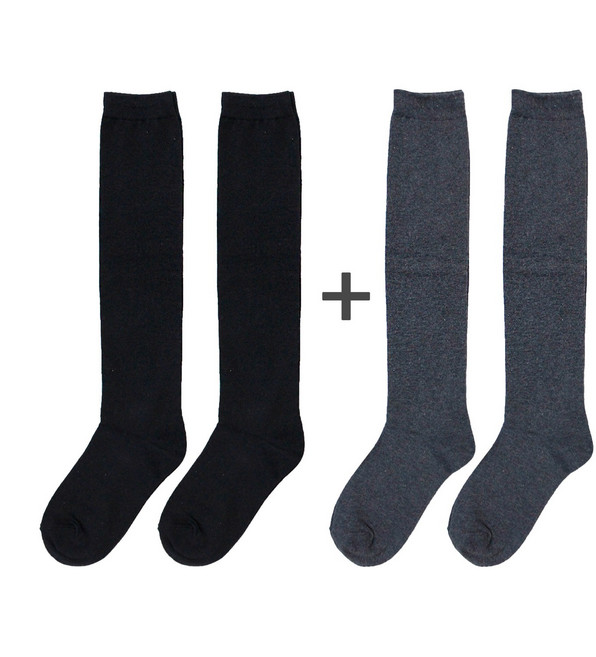 무지앤골지 [초특가!] 국산 여성용 무지 니삭스 4족 세트