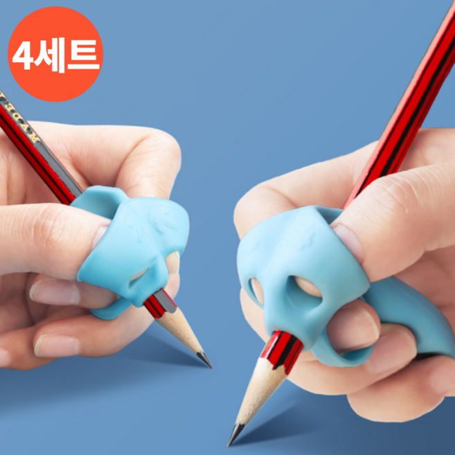 악필 교정용 연필 교정기, 4개, 혼합