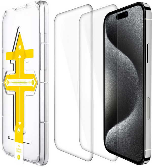 제트스킨 쉽게 붙이는 9H 강화유리 액정보호필름 2매 + 가이드툴, 1세트