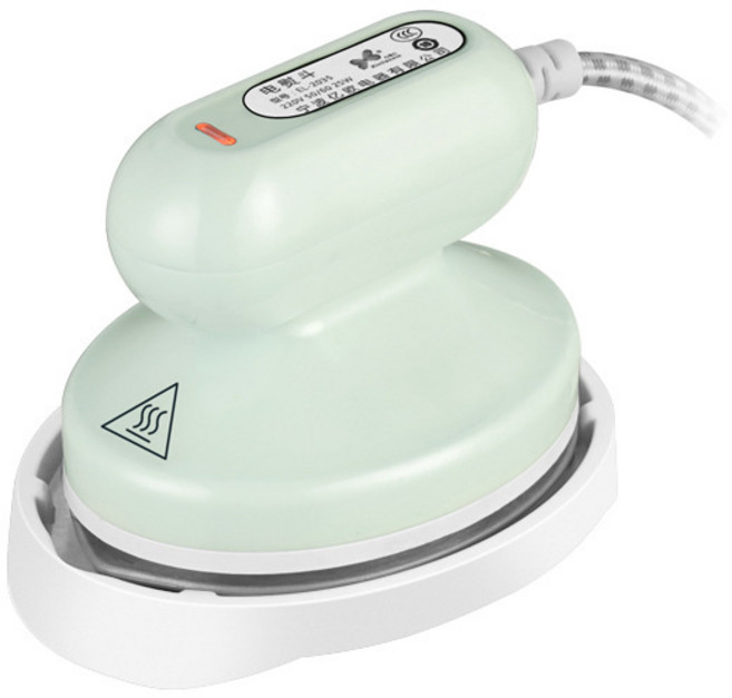 미니핸드건지기 가정용 소형다리미 휴대용 다림질 옷 다림질 숙소신기 다림질기, 모란디 그린 세라믹 베이스