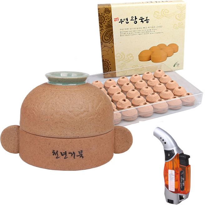 천년거북왕쑥뜸기+무연왕쑥봉30개입+코끼리라이터 핀셋14cm증정, 1개