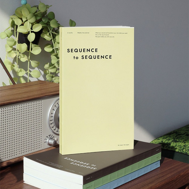 4색 1개 만년형 플래너 6개월 24시간 기록 타임테이블 위클리 체크리스트, 그린티, 그린티